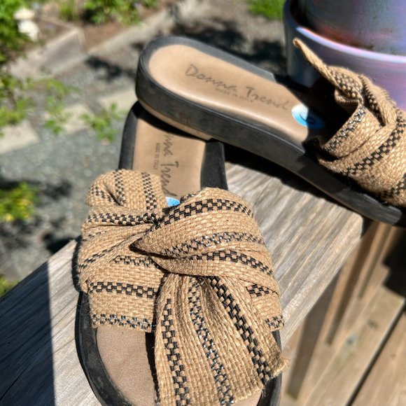 Soft Burlap Designer Slides, Donna Trend, Made in Italy, 6.5 - Picture 3 of 3